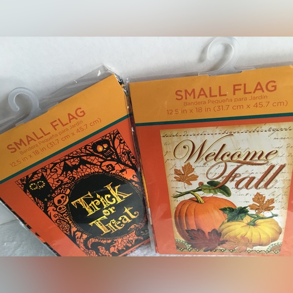 Brand New Garden Flags - Trick or Treat & Welcome Fall (Harvest) - set of 2 - Picture 2 of 5